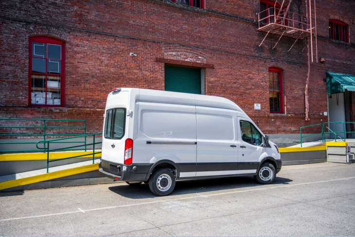 white commercial van