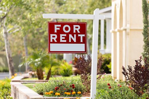 a for rent sign